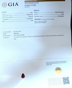 18.60ct GIA Certified Diamond Ruby Cluster Earrings 18kt*