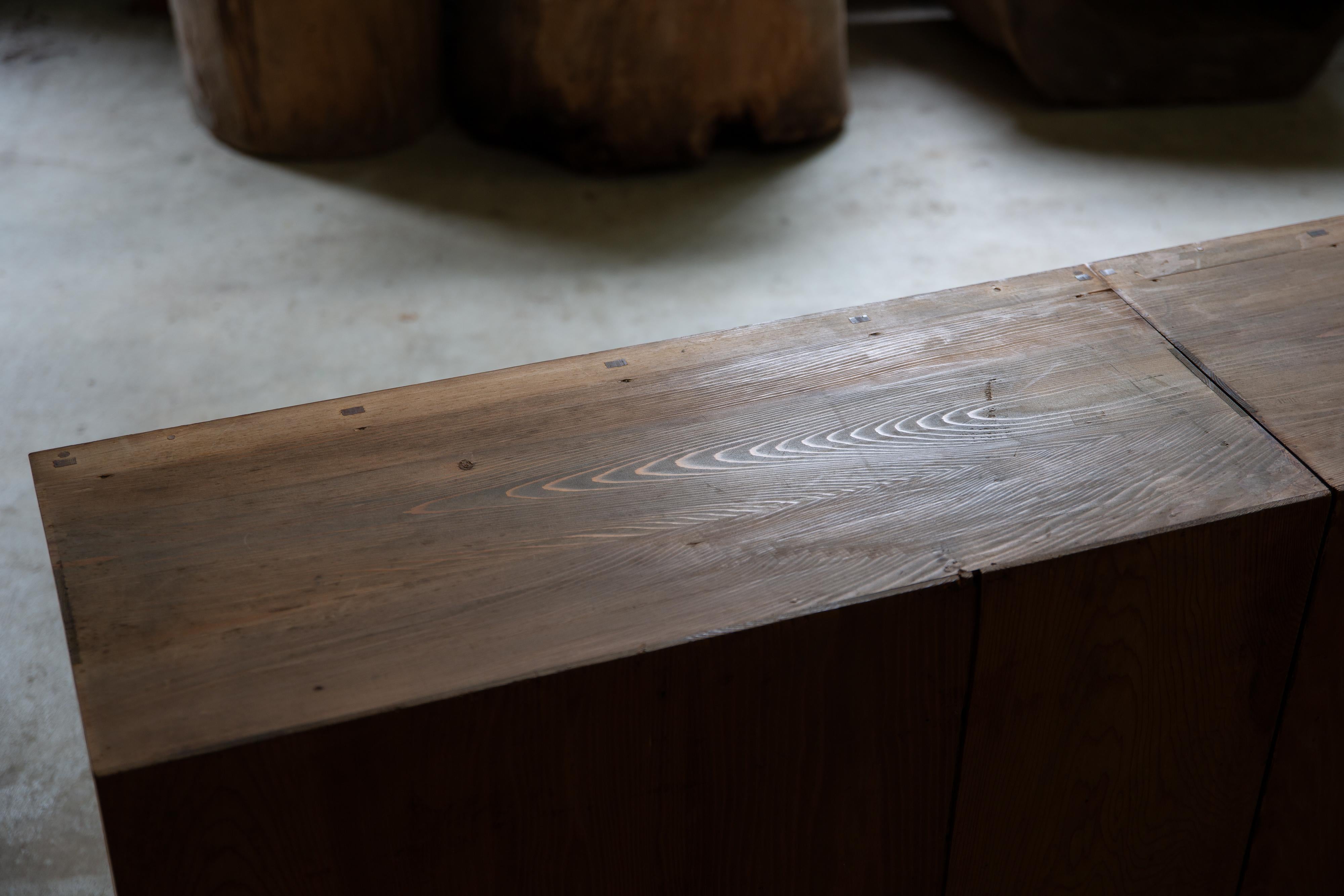 1860s-1910s Japanese antique Kiri medicine chest of drawers, tansu, wabi sabi 5