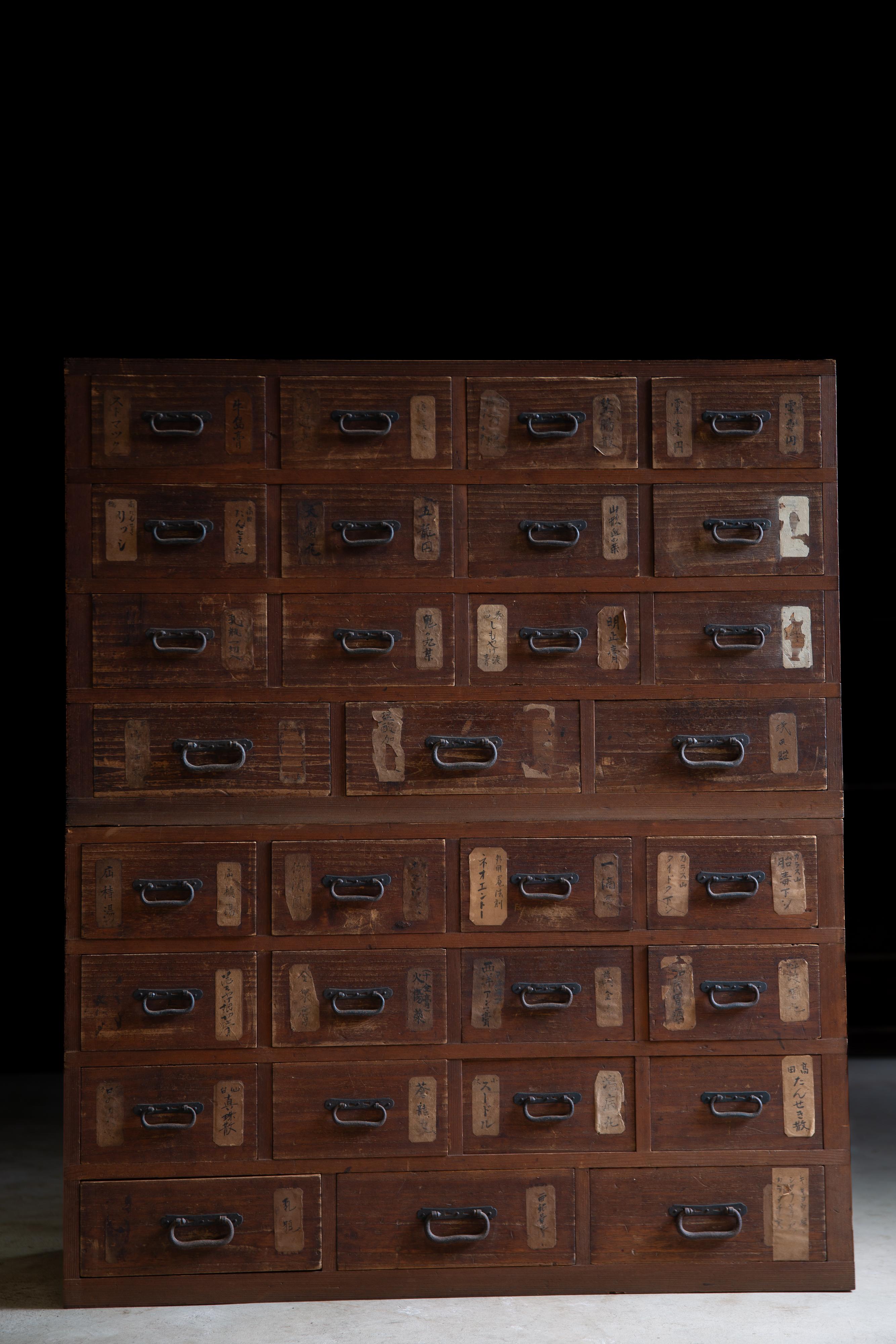 A pair of mid size apothecary chest, medicine chest of drawers - 