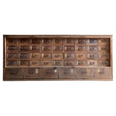 1860s-1910s Japanese antique cabinet, wabi sabi tansu medicine chest of drawers