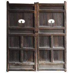 1860s-1920s Japanese Antique Wooden Double door [set] / architecture wabisabi