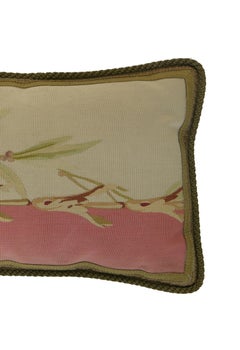 1860s Antique French Aubusson Tapesatry Pillow