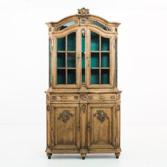 1860s Belgian Oak Buffet ‘a Deux Corps’ Original Patina