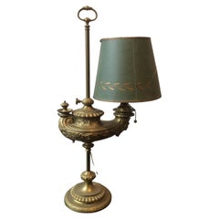 1860s Bronze Oil Lamp
