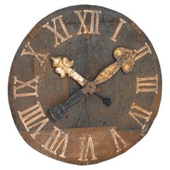 Antique 1860s Central European Metal Clock Face
