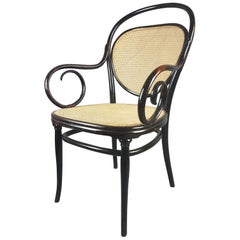 1860s Ebonized Thonet No.3 Bentwood Armchair