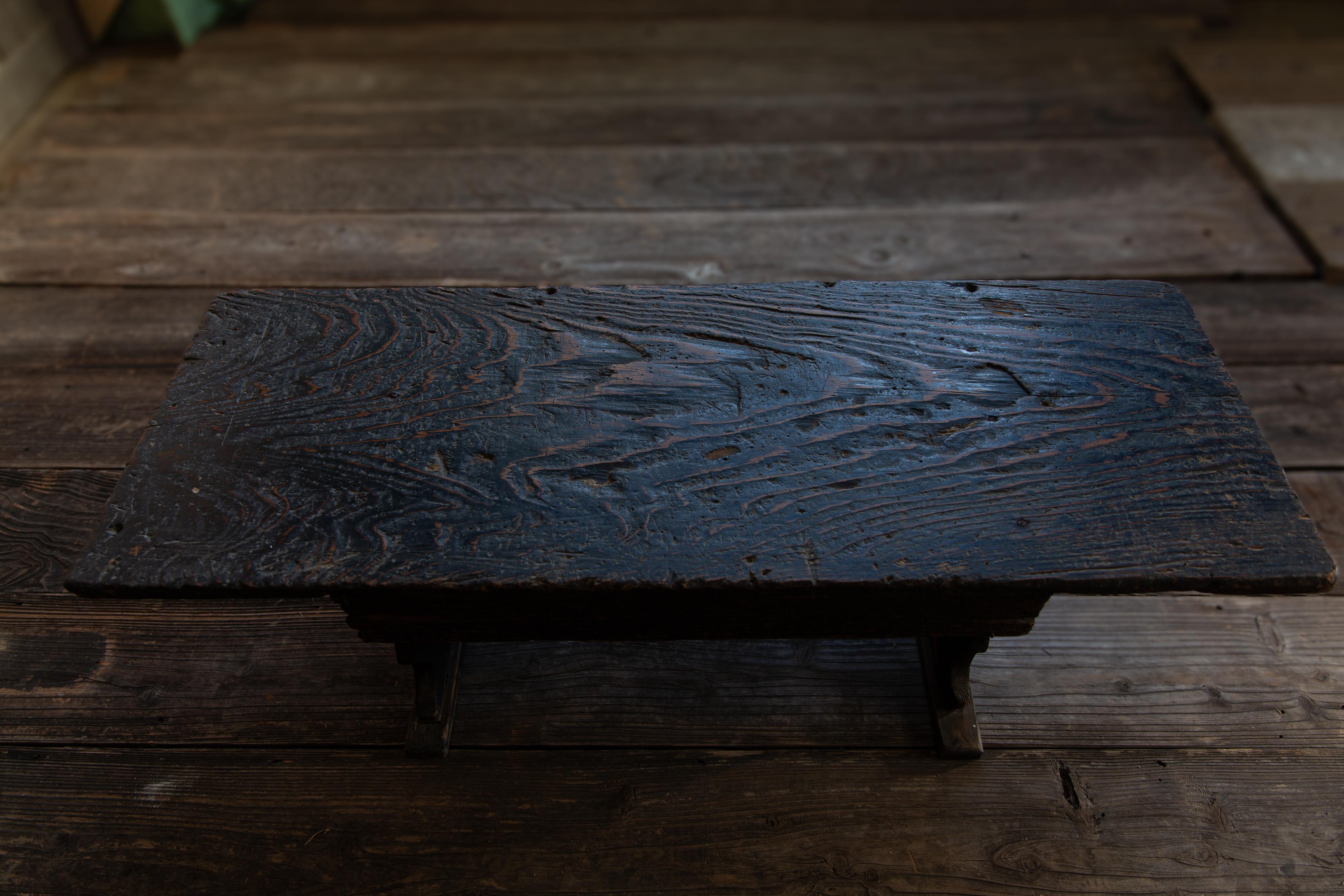 1860s Edo Japanese antique wabi sabi urushi low writing desk primitive tea table 3