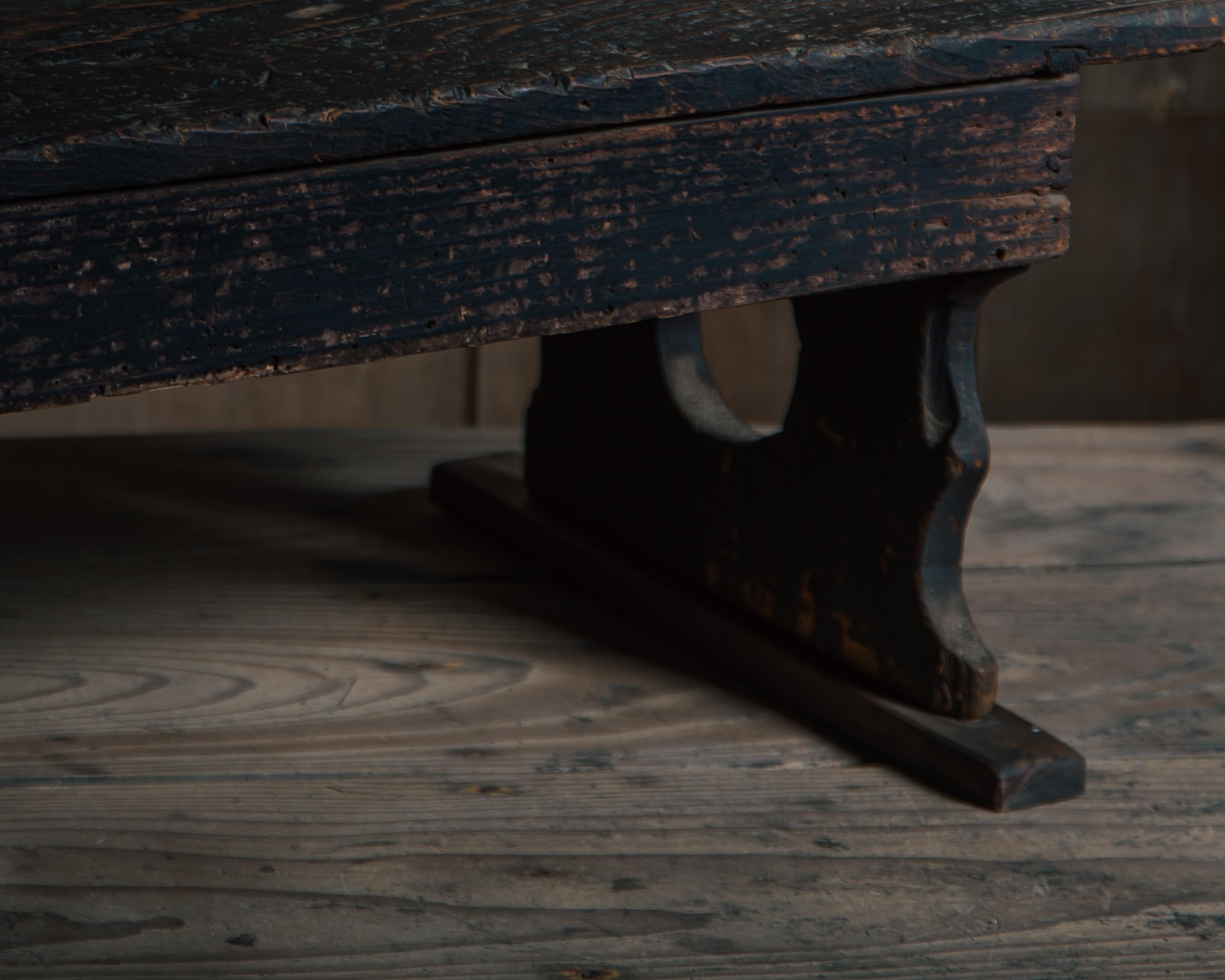 1860s Edo Japanese antique wabi sabi urushi low writing desk primitive tea table 14