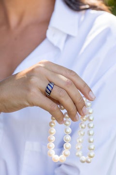 Victorian 18K Gold Enamel Diamond Ring, Circa 1860s, 0.60ct