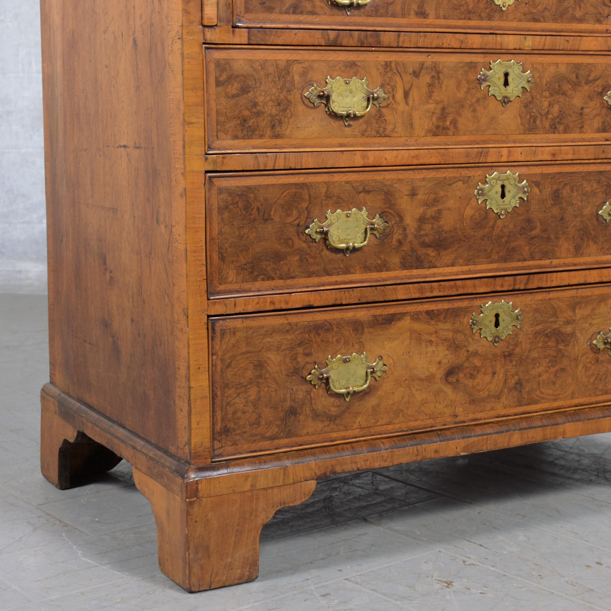 1860s English George III Drop Front Desk with Original Walnut Finish 10
