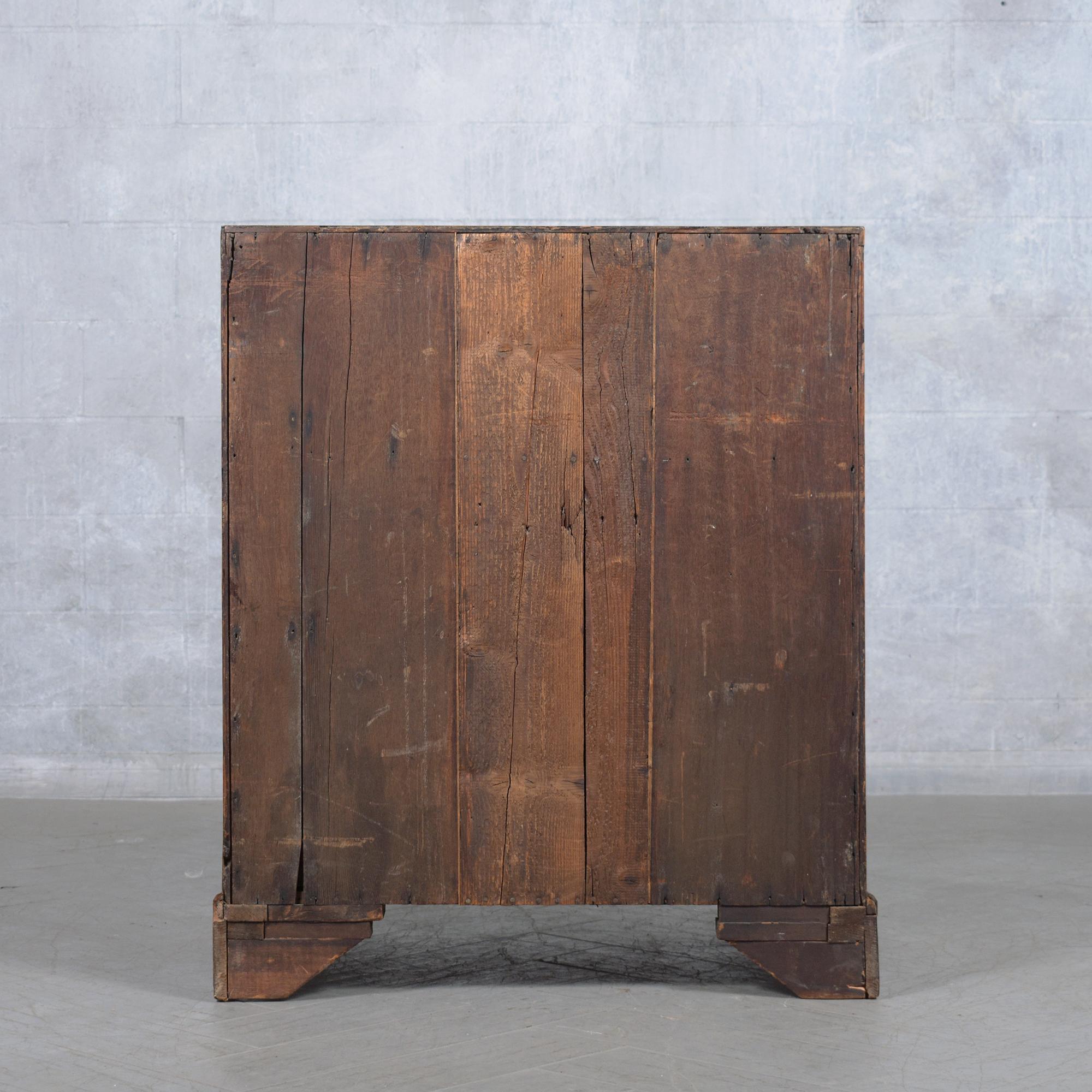 1860s English George III Drop Front Desk with Original Walnut Finish 13