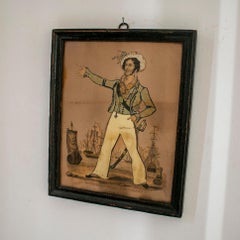 1860s English Print of Actor Thomas Cooke, as "William", in "Black-Eyed Susan"