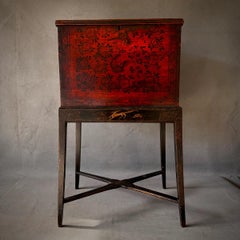 1860s English Tea Box on Stand