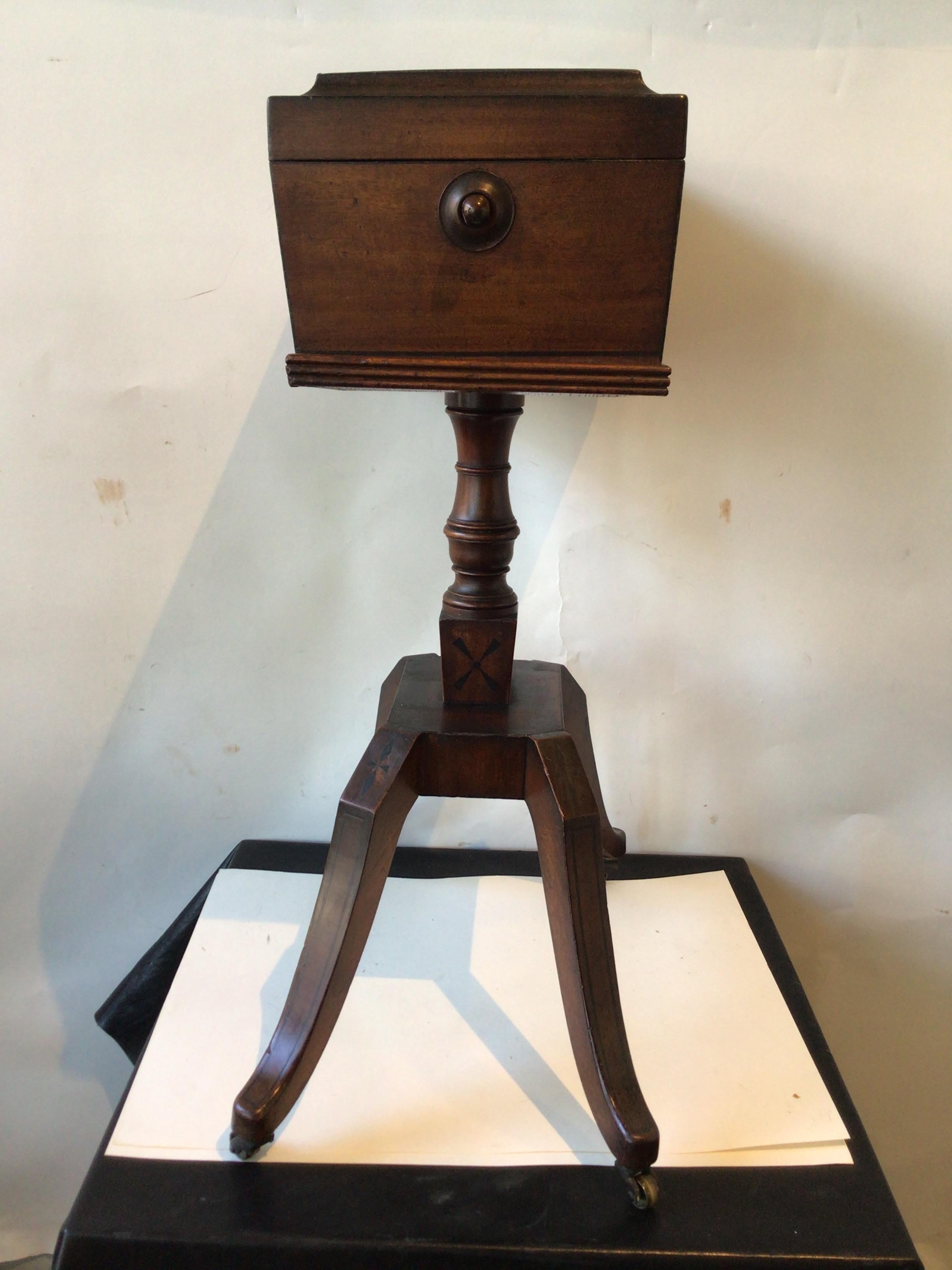 1860s English Tea Caddy Side Table For Sale 2