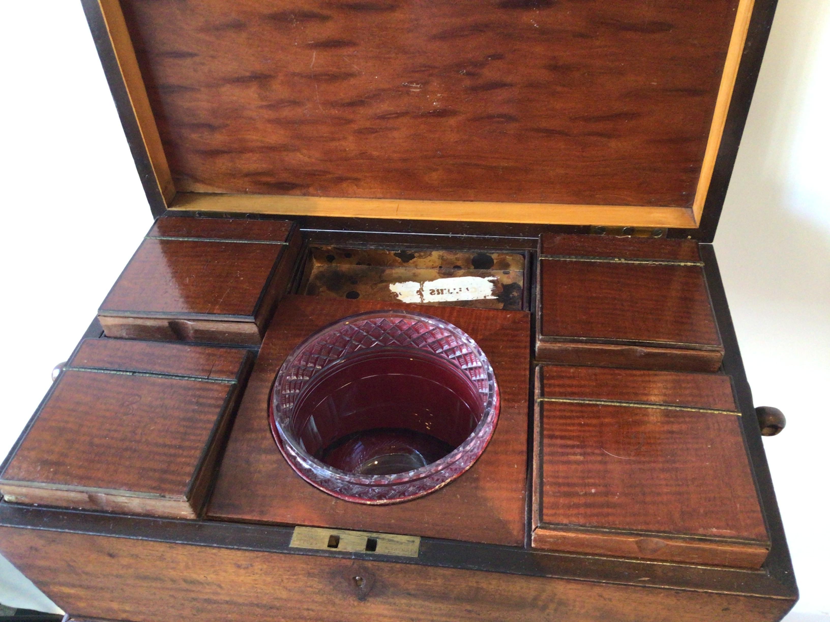 1860s English Tea Caddy Side Table For Sale 4