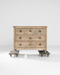 1860s French Antique Oak Chest of Drawers