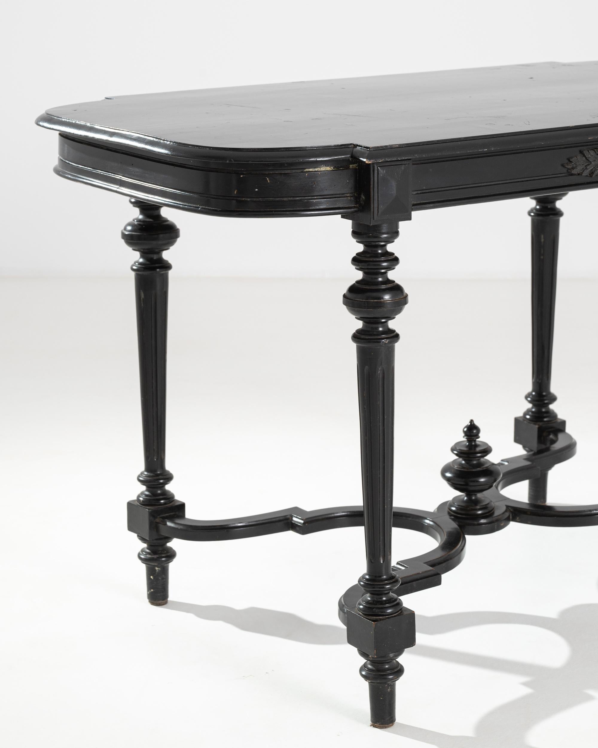 19th Century 1860s, French Black Accent Table 