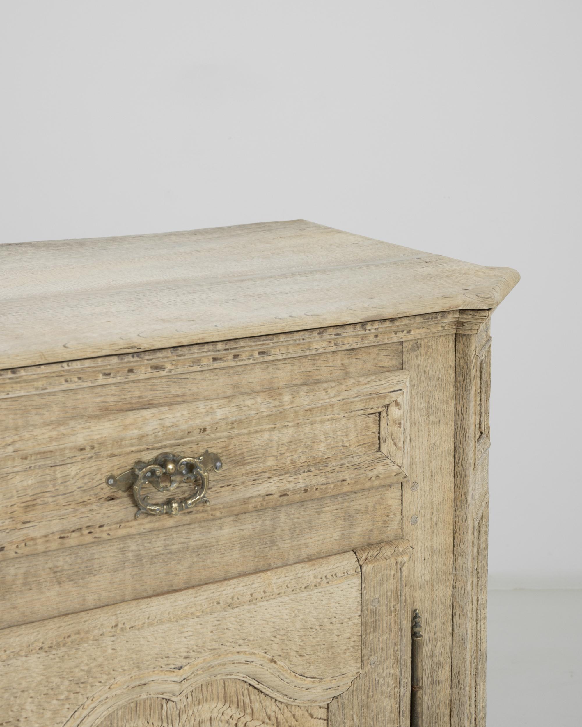 19th Century 1860s French Bleached Oak Buffet For Sale