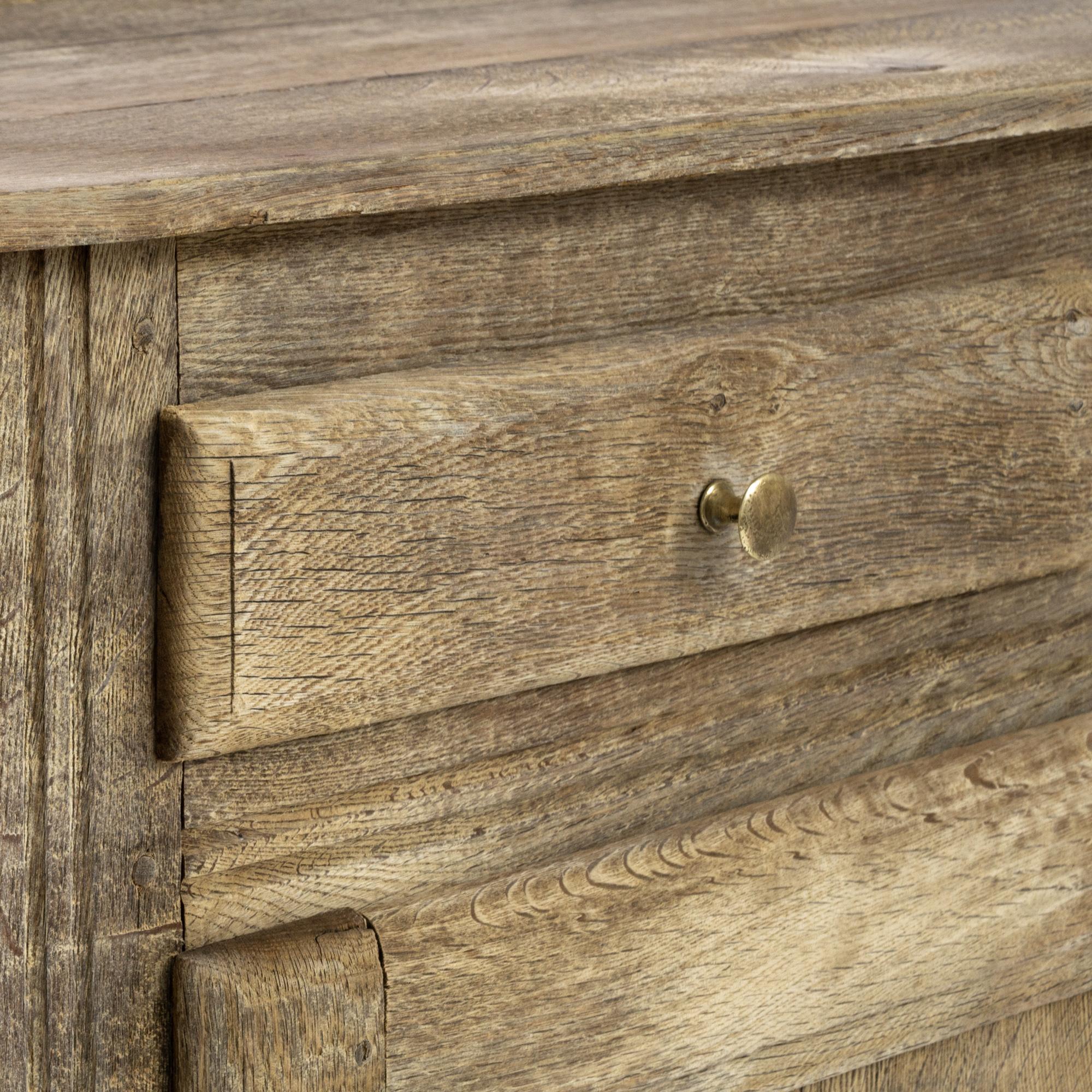 1860s French Bleached Oak Buffet In Good Condition In High Point, NC