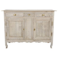 1860s French Bleached Oak Buffet Antique 1860s French Bleached Oak Buffet