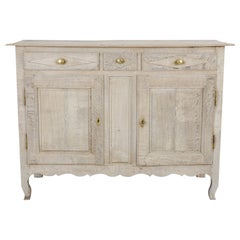 1860s French Bleached Oak Buffet