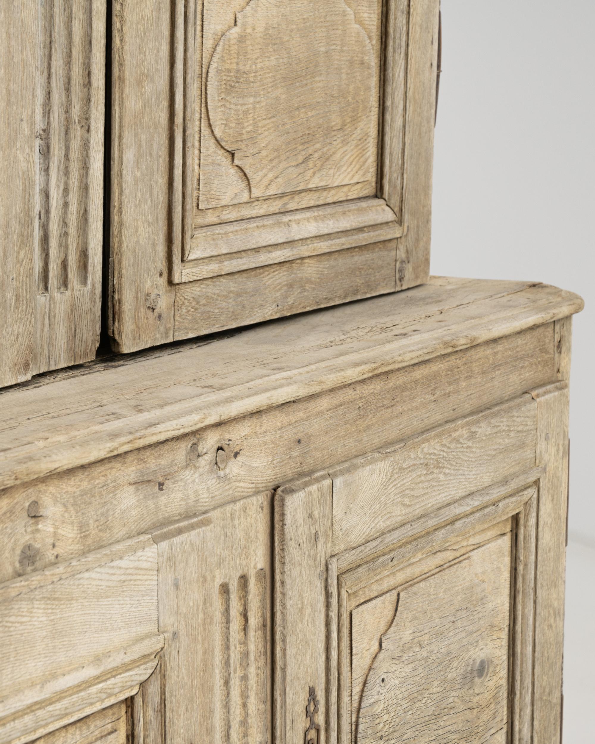 1860s French Bleached Oak Cabinet For Sale 1