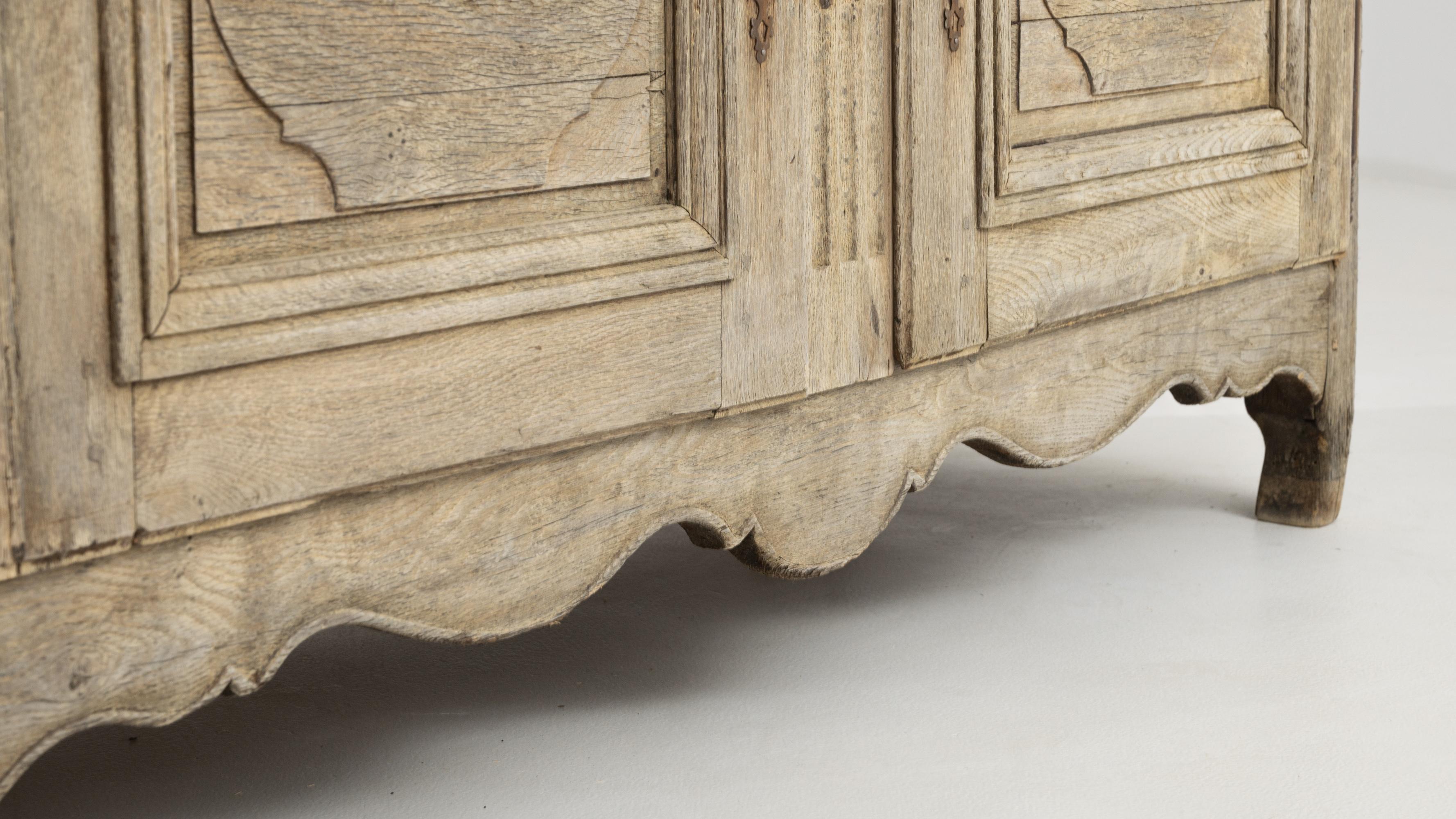 1860s French Bleached Oak Cabinet 2