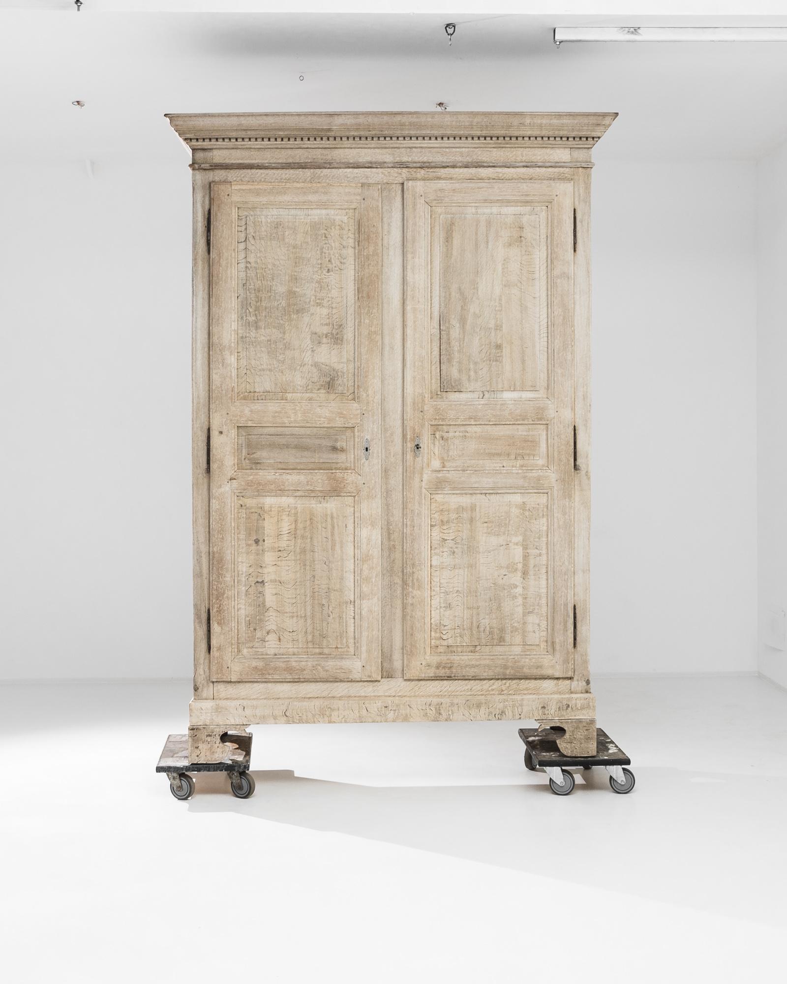 1860s French Bleached Oak Cabinet 4