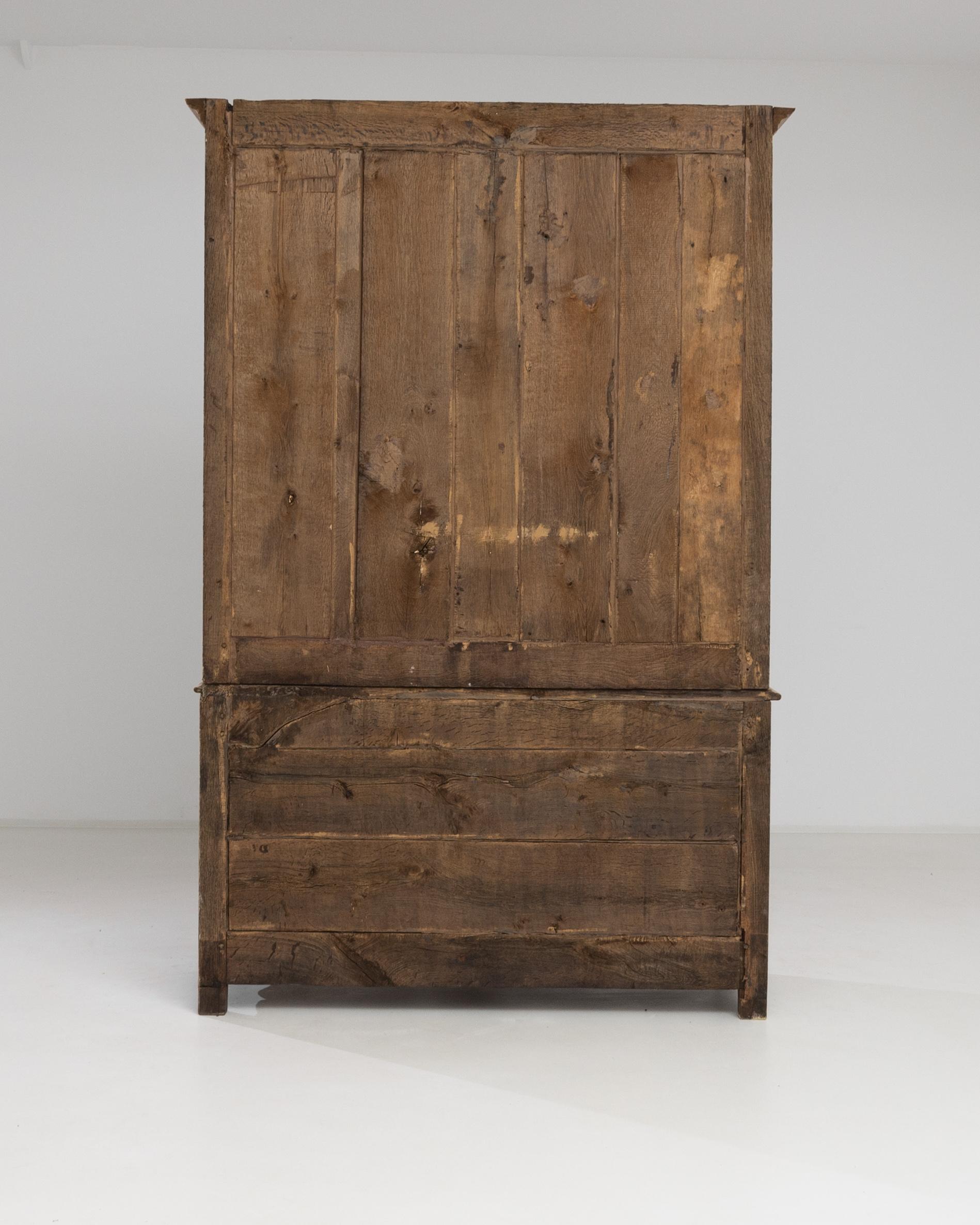 1860s French Bleached Oak Cabinet For Sale 4