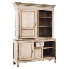 1860s French Bleached Oak Cabinet