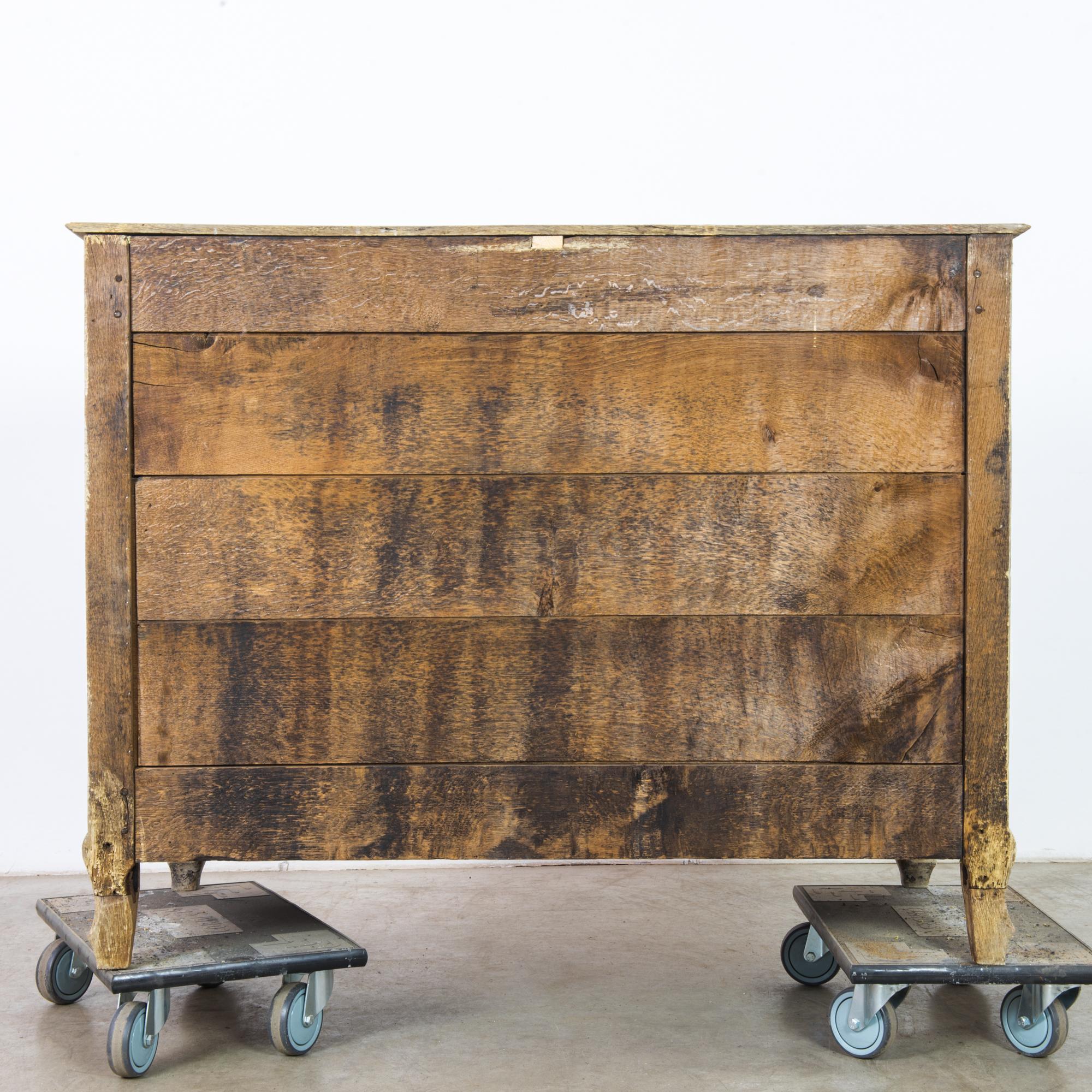 1860s French Bleached Oak Chest of Drawers 4