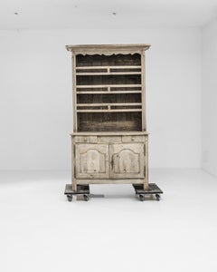 1860s French Bleached Oak Cupboard