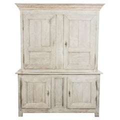 1860s French Bleached Oak Cupboard