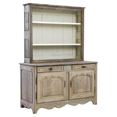 1860s French Bleached Oak Cupboard