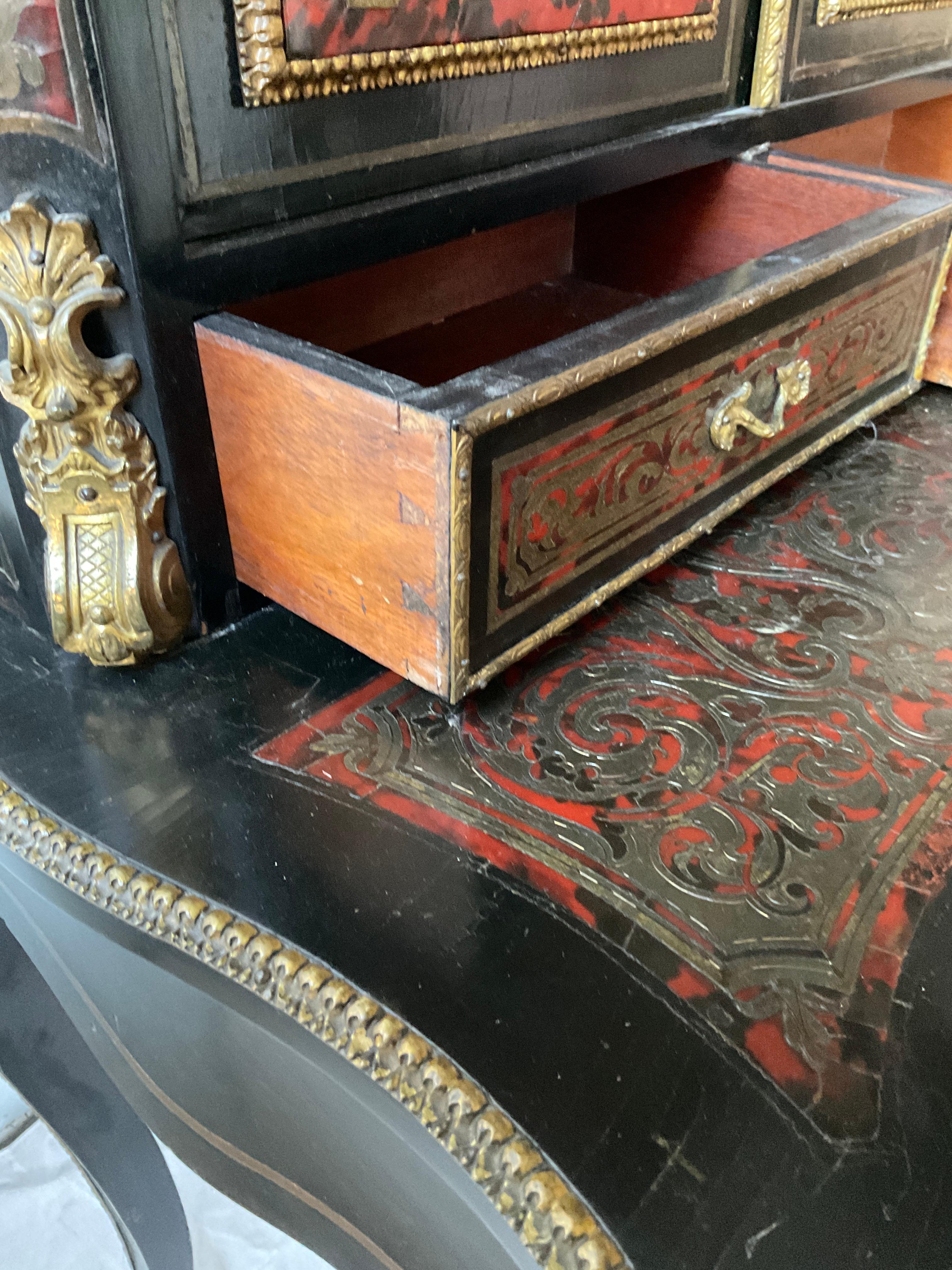 1860s French Boulle Writing Desk For Sale 5