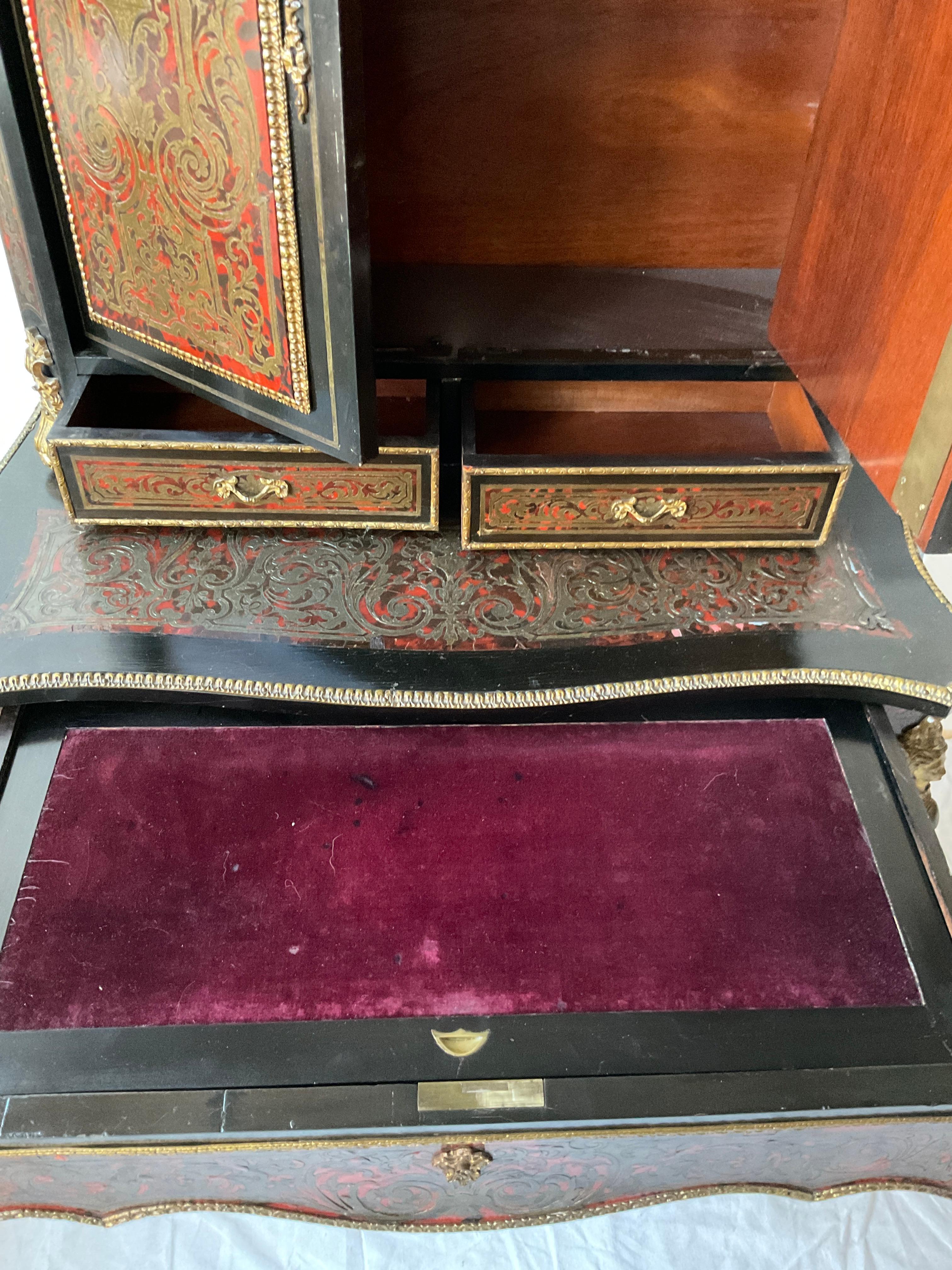1860s French Boulle Writing Desk For Sale 4