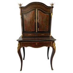 Antique 1860s French Boulle Writing Desk