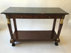 1860s French Empire Marble-Top Console