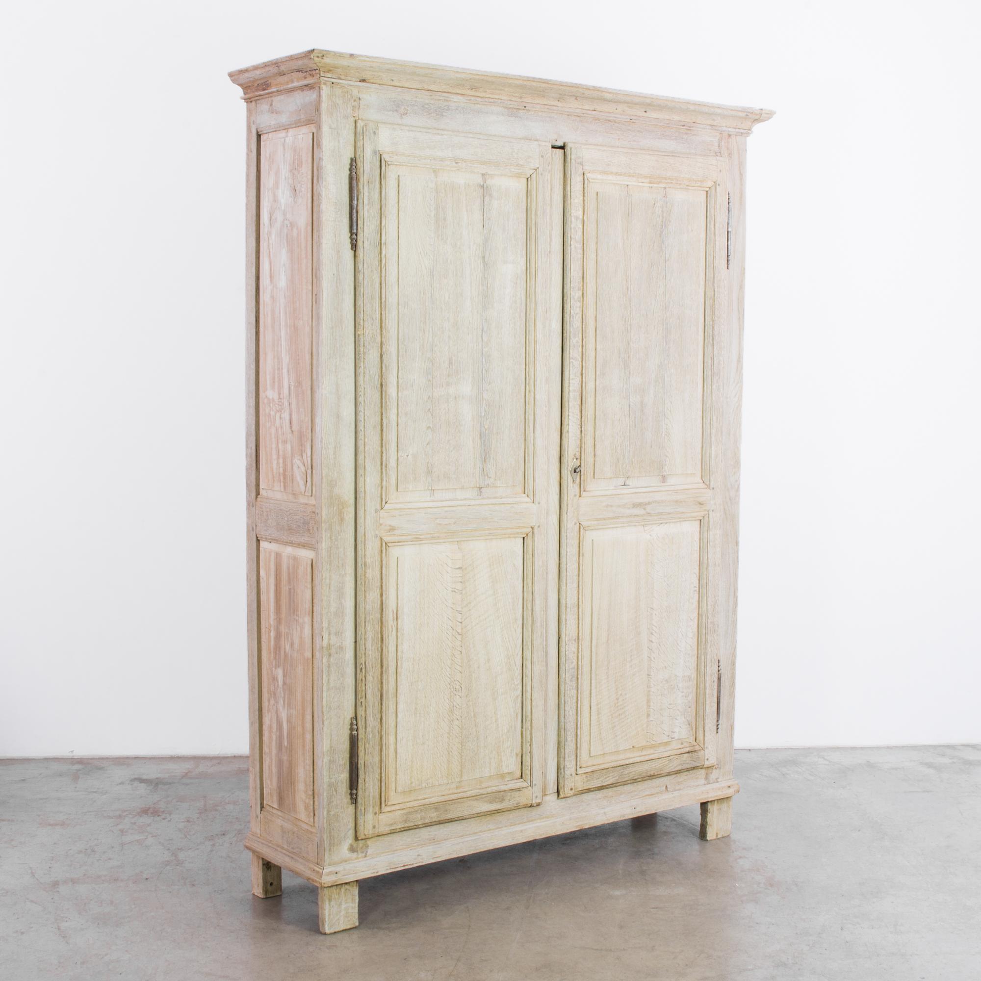 19th Century 1860s French Oak Armoire