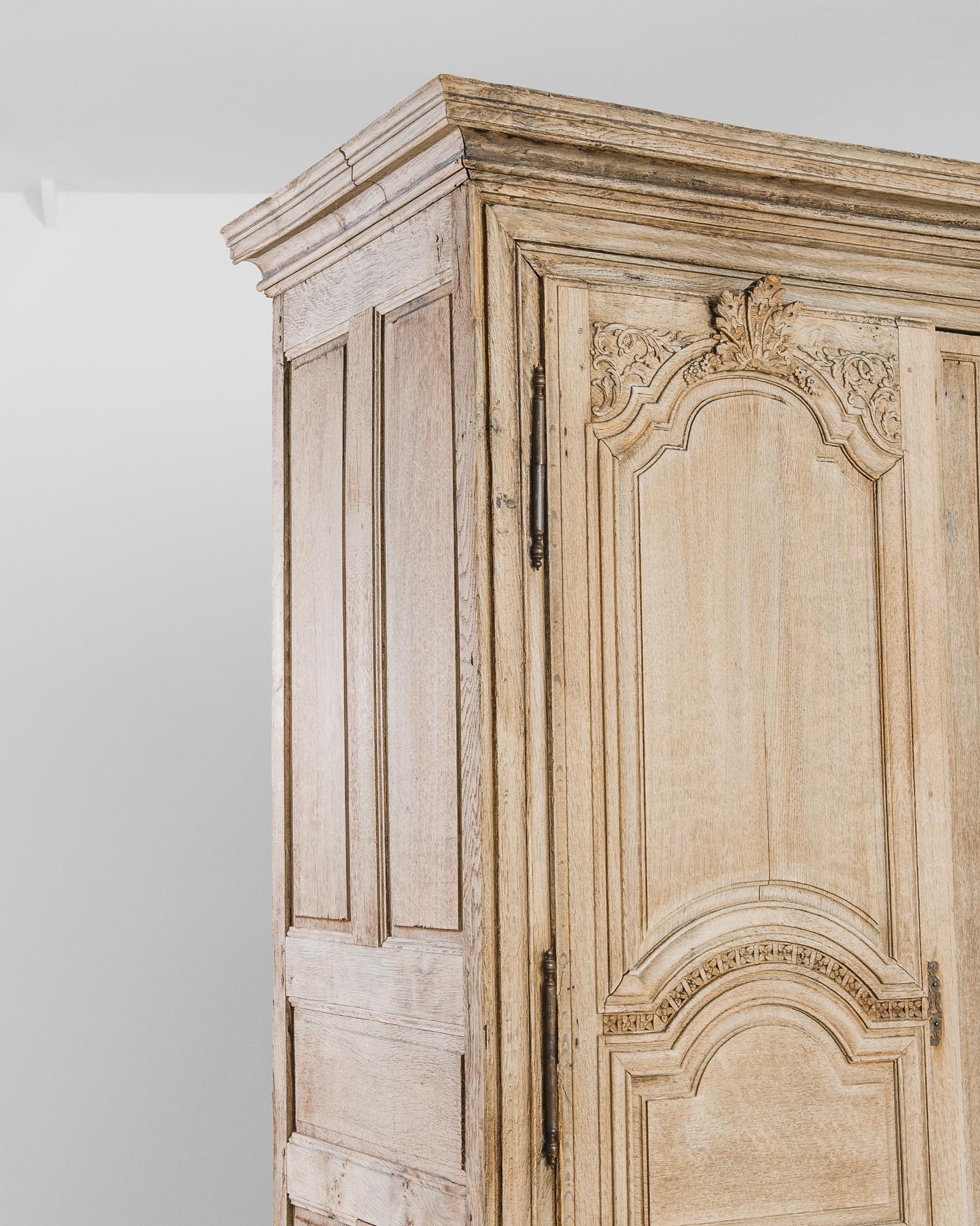 19th Century 1860s French Oak Armoire