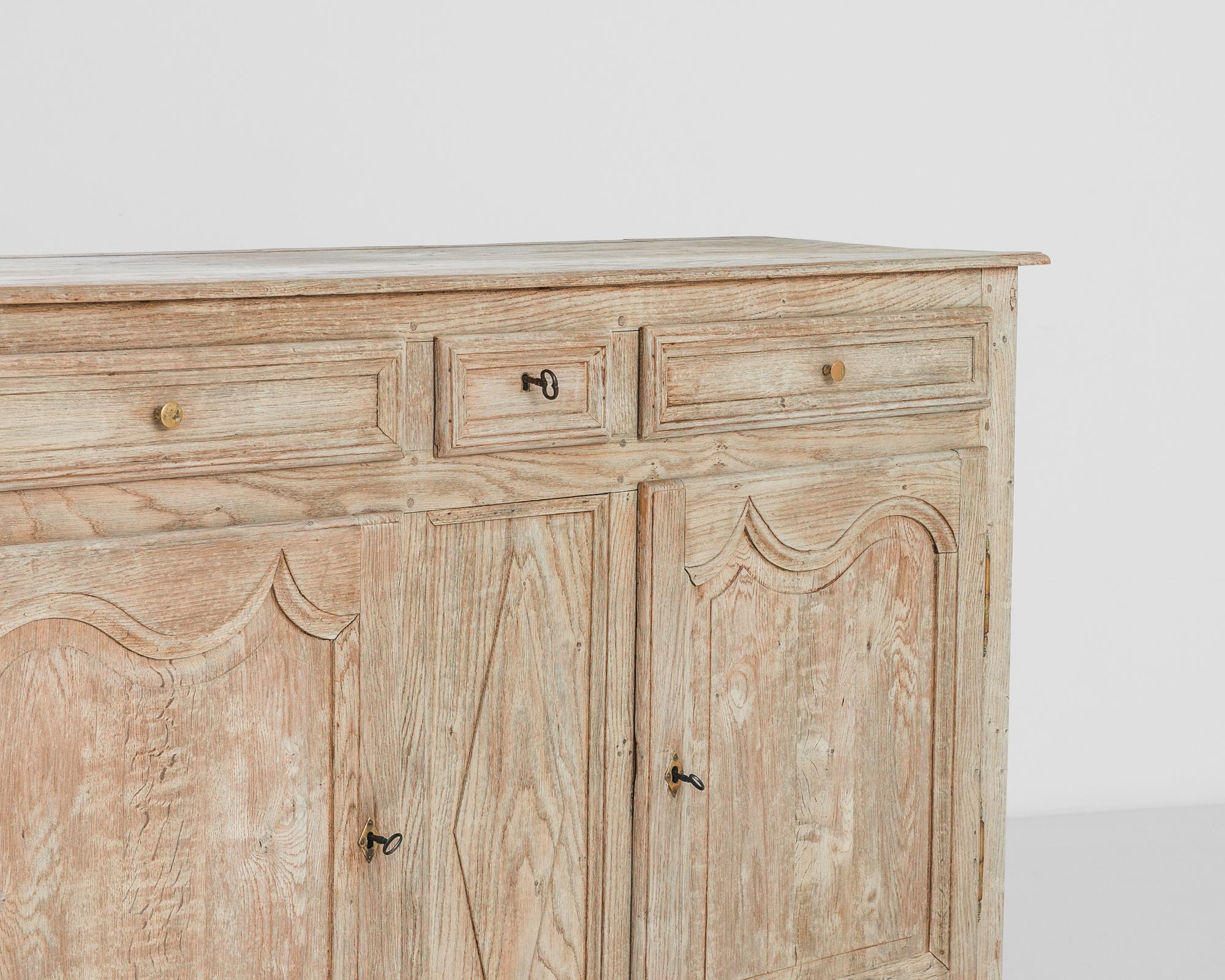 French Provincial 1860s French Oak Buffet