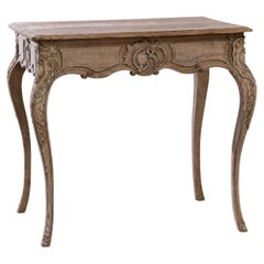 1860s French Provincial Bleach Oak Side Table