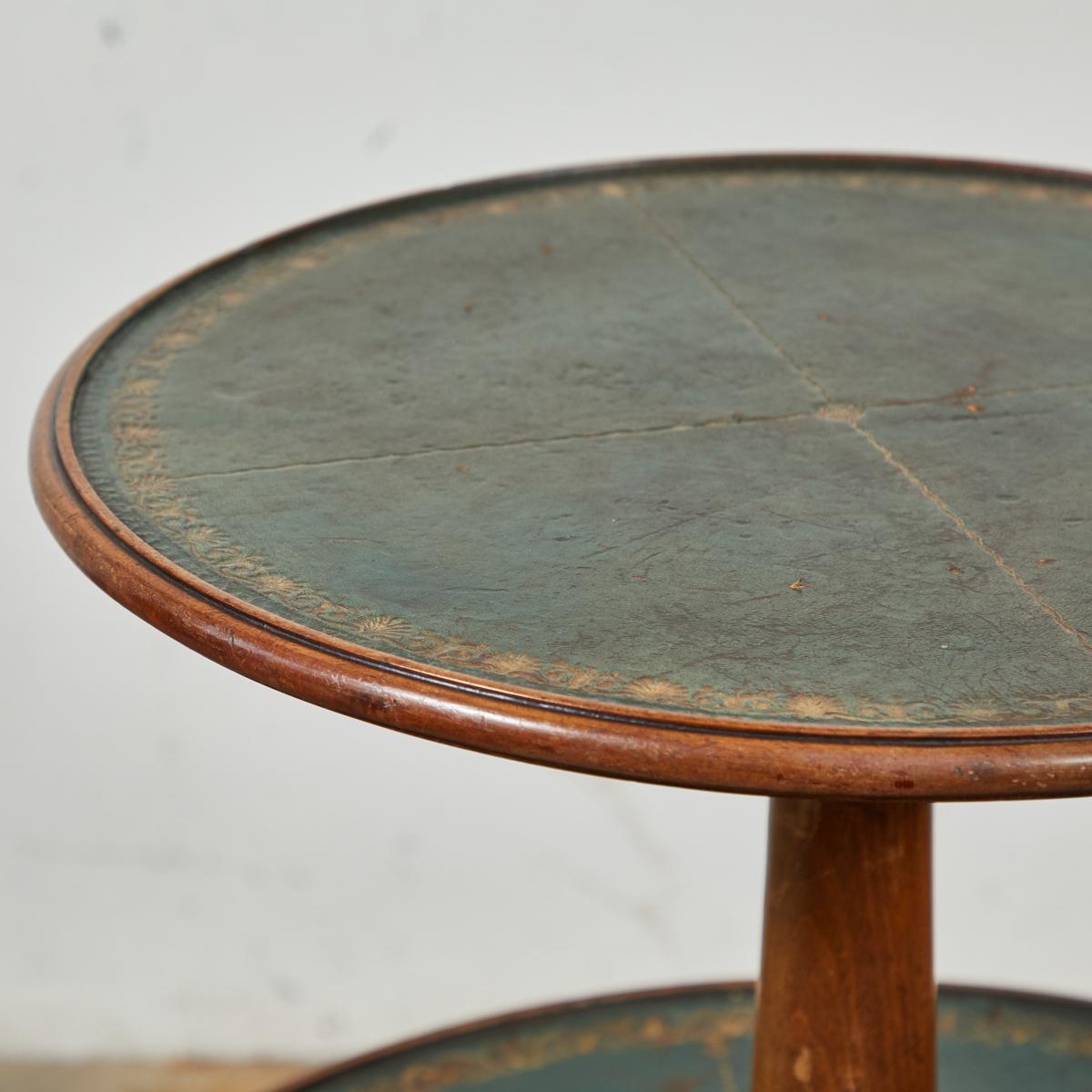two tier round side table