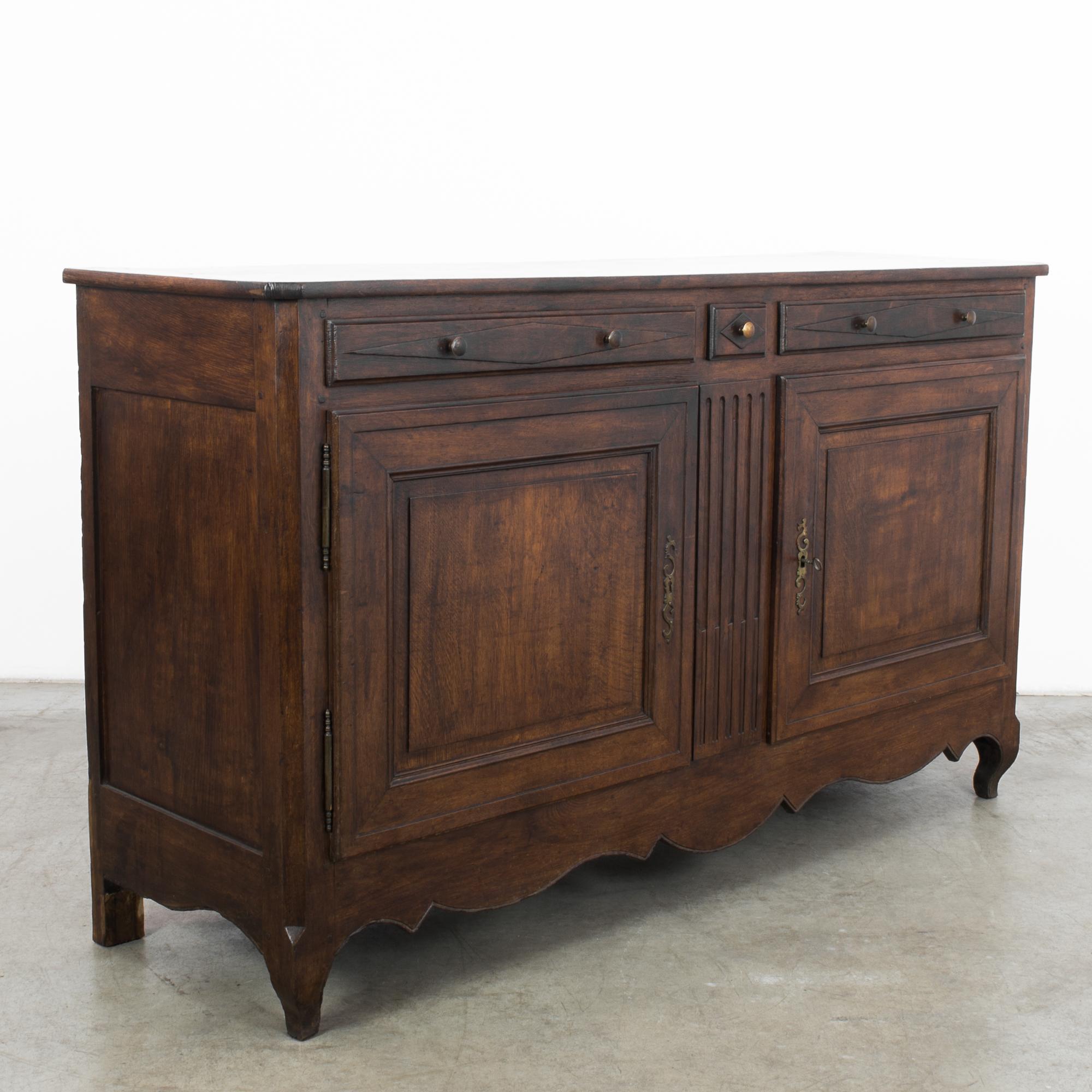 19th Century 1860s French Varnished Buffet