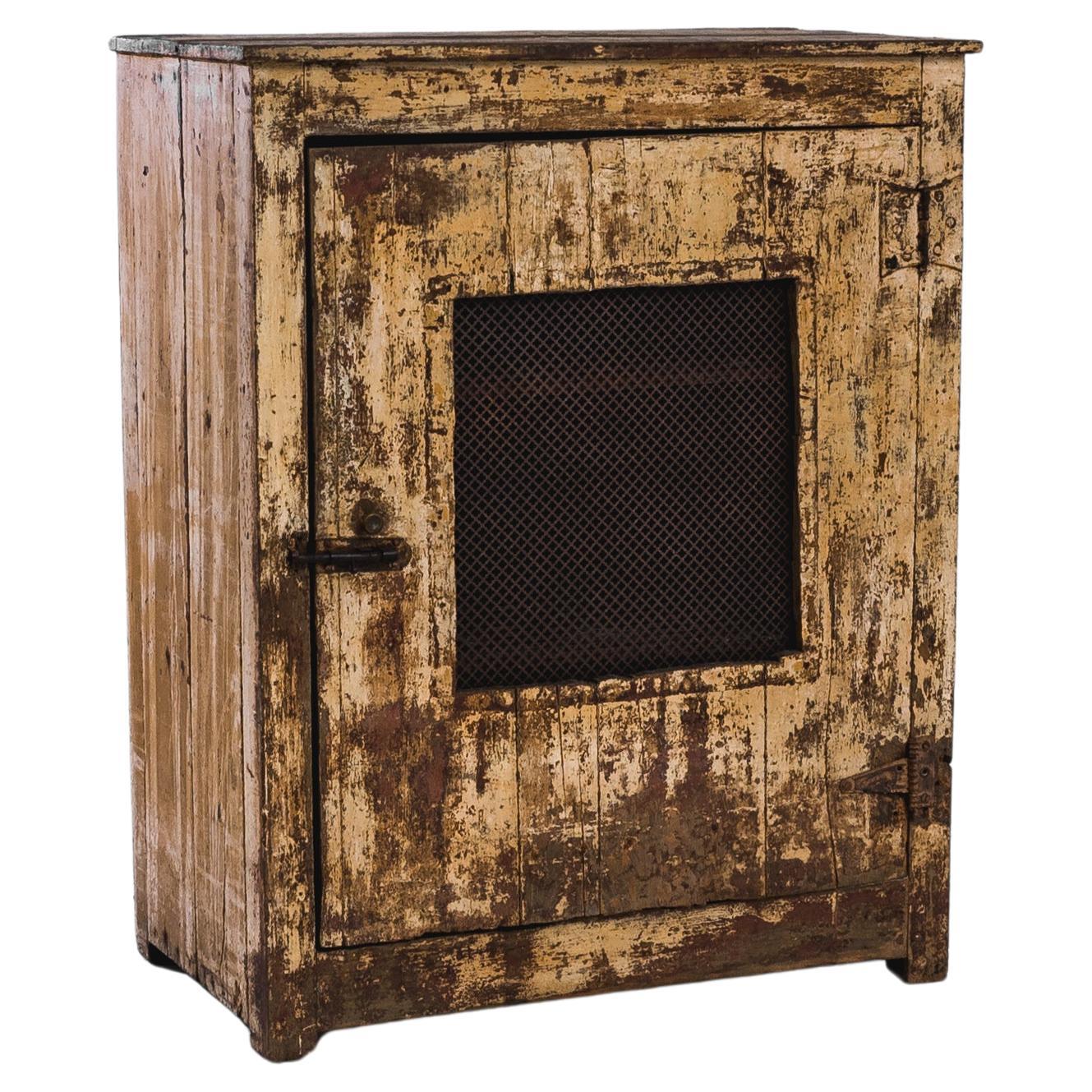 1860s French Wood Patinated Cabinet For Sale