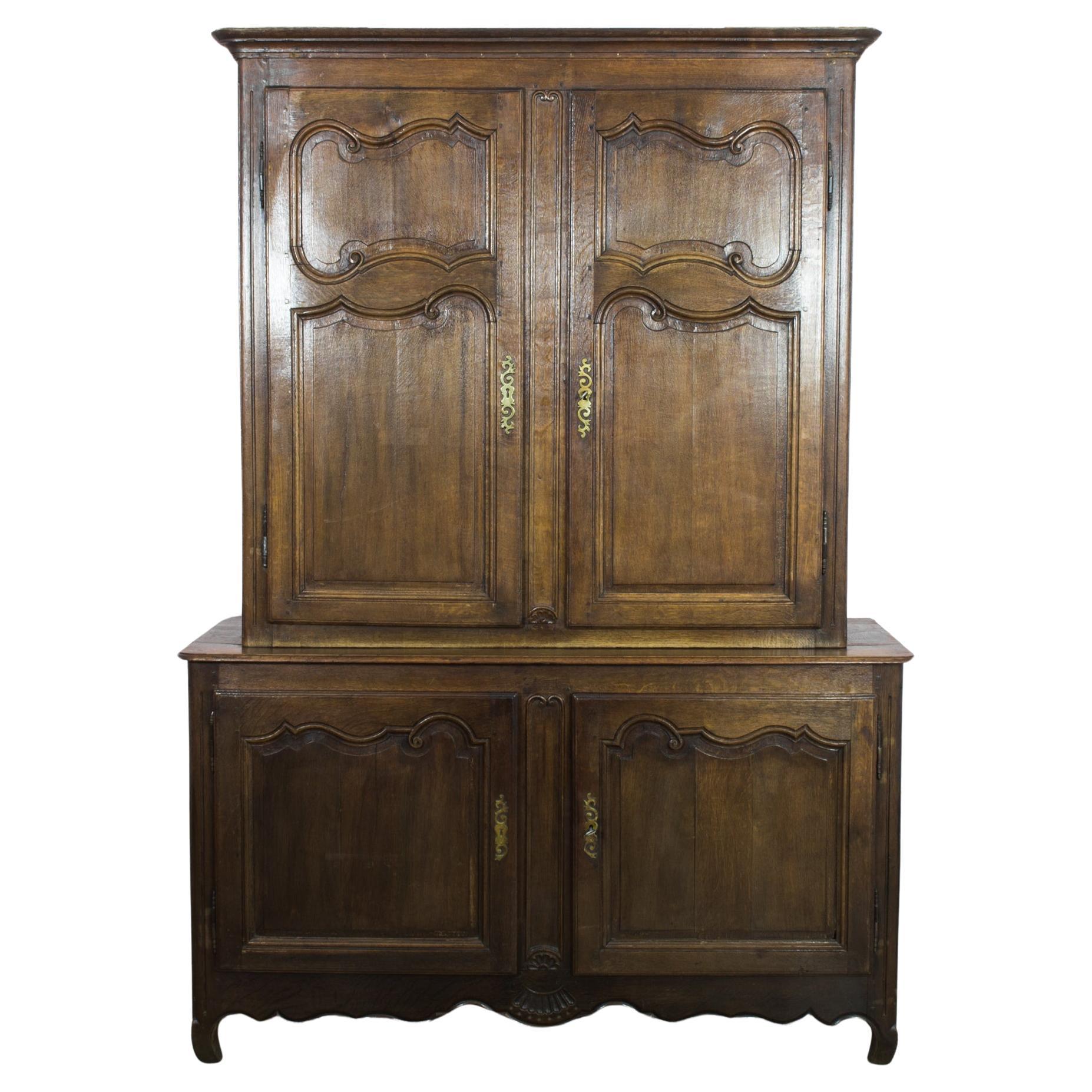 1860s French Wooden Cabinet with Original Patina