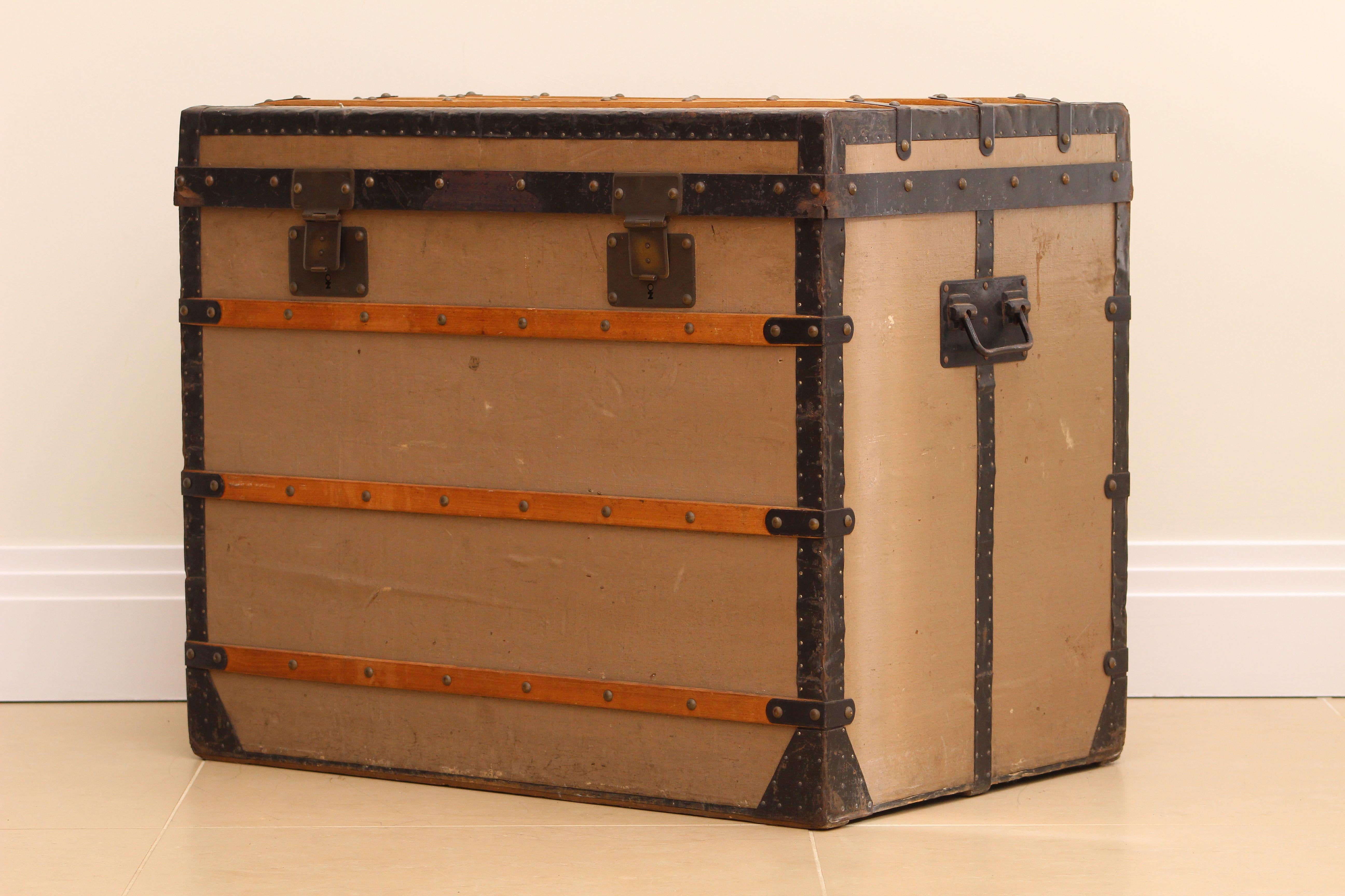Brown 1860s Louis Vuitton Trianon Trunk - Museum Piece For Sale