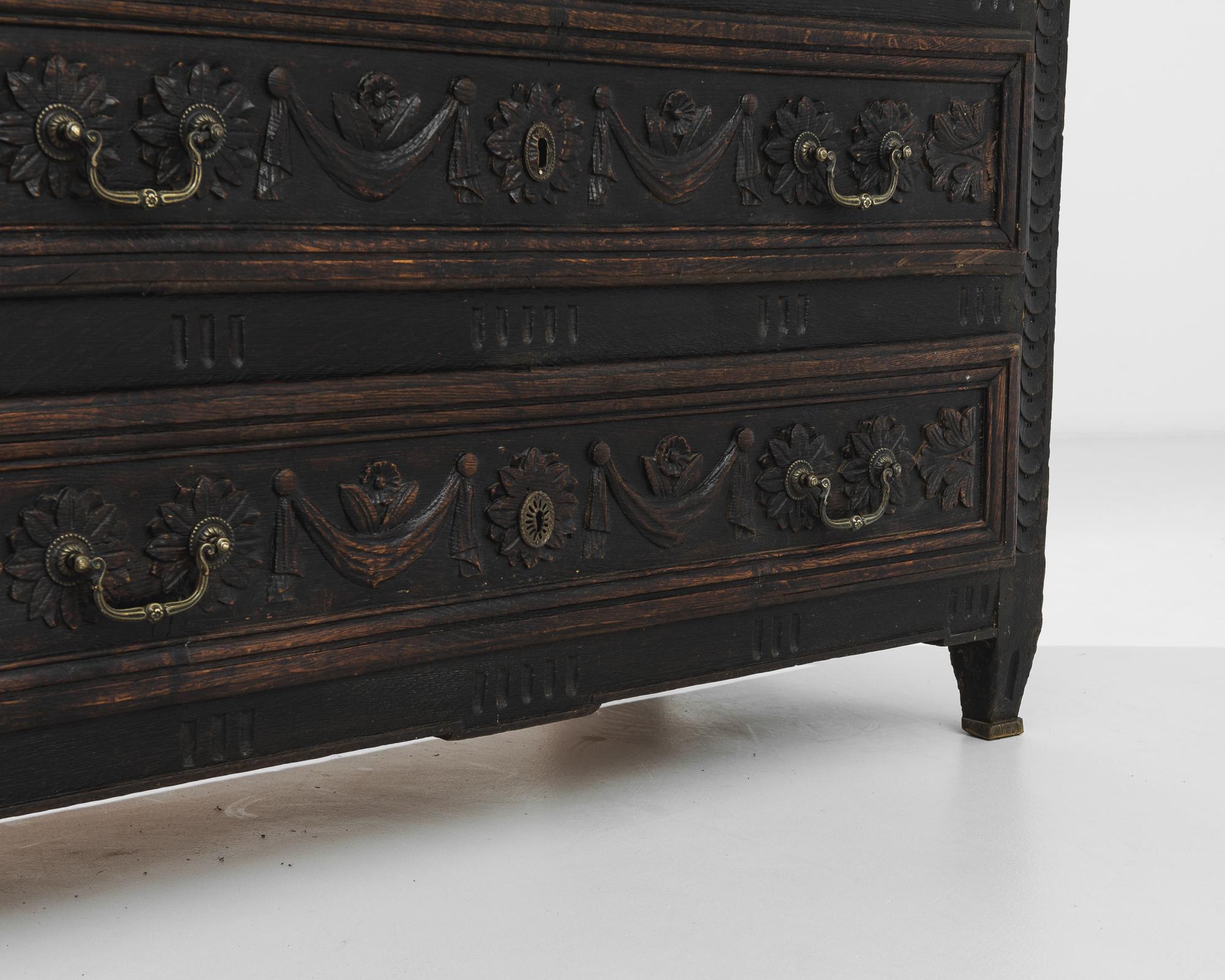 1860s Louis XVI Wooden Chest with Original Patina 2