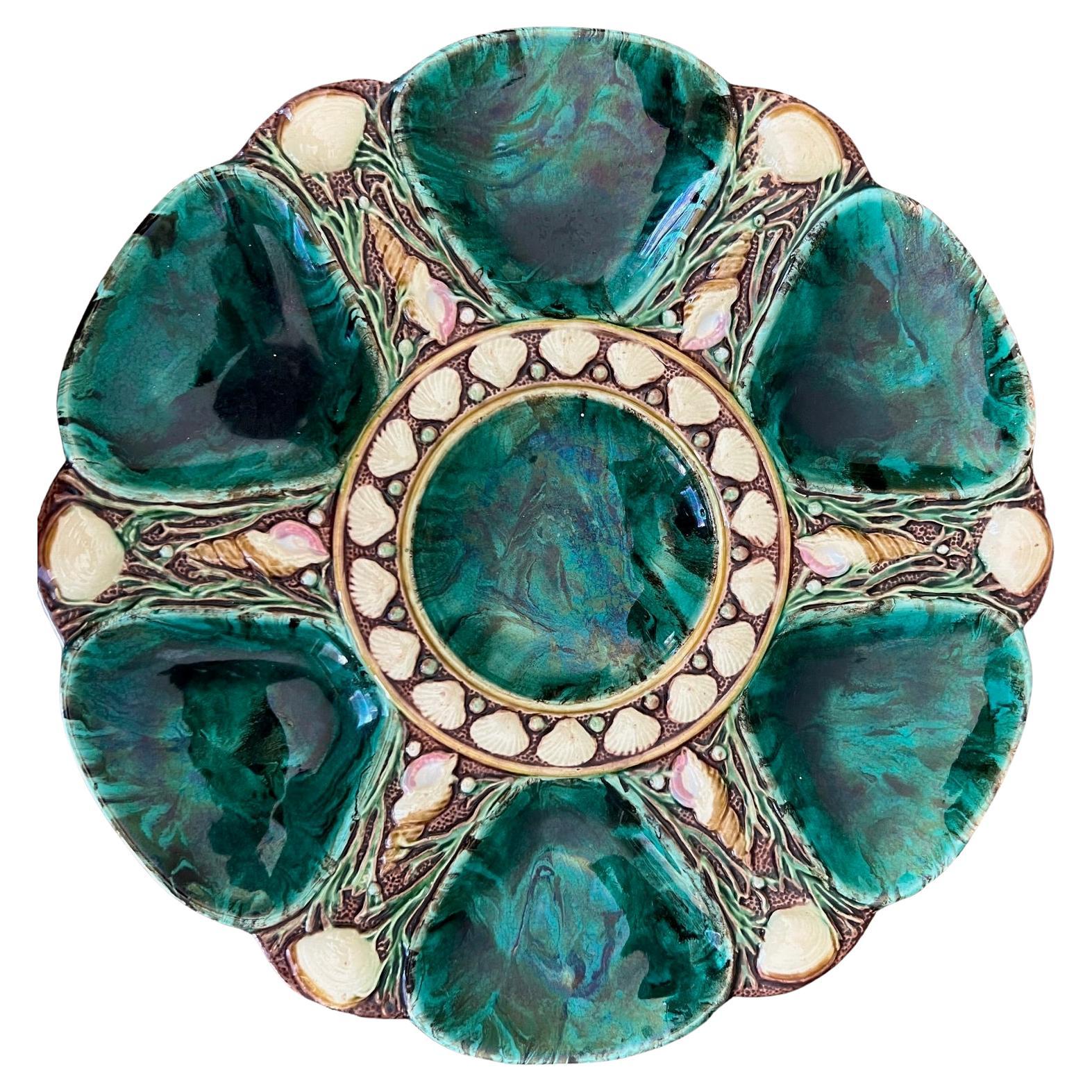 1870 Minton Emerald Green Oyster Plate