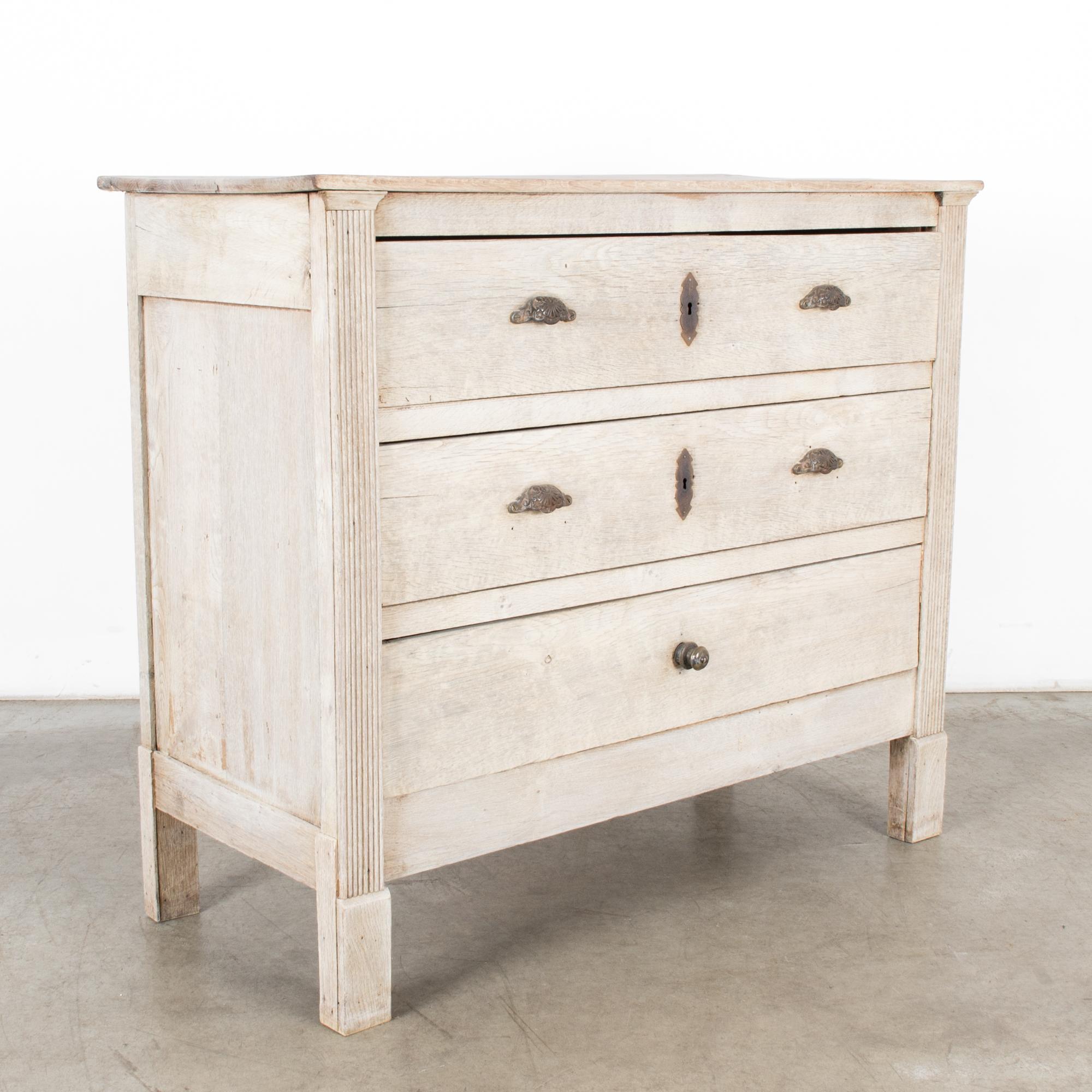 1860s Neoclassical Oak Chest of Drawers 3